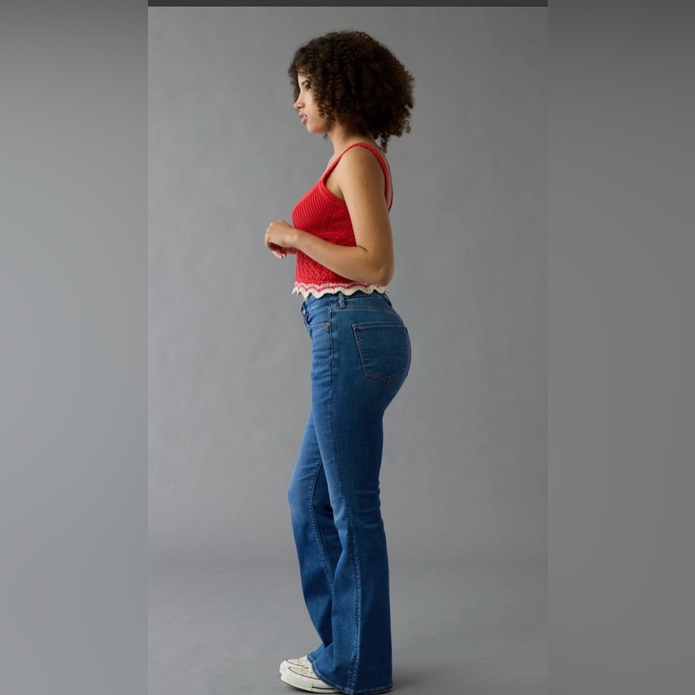 AE Next Level Curvy Super High-Waisted Flare Jean 2Long 26W - Picture 3 of 9